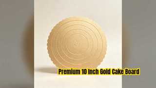 10 Zoll goldenes Kuchenbrett, stabile, lebensmittelechte Backbasis